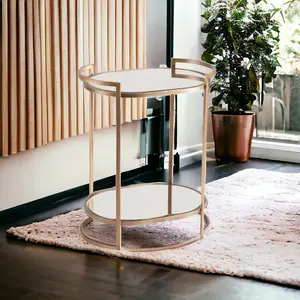 Chariot de rangement en céramique moderne fait à la main, luxe, style industriel, écologique, style américain, utilisation pour les fêtes, chariot utilitaire de restauration, premium - Product Image 4