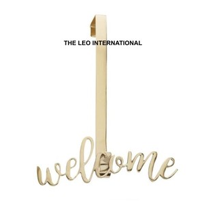 ที่แขวนพวงหรีดสแตนเลสทรงใบไม้ชุบทอง สไตล์โมเดิร์น ของตกแต่งคริสต์มาสสุดหรู - Product Image 4