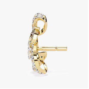 ต่างหูเพชรแล็บทองคำแท้ 10K สีเหลือง คุณภาพ VS ความใสสูง ขายส่ง เครื่องประดับผู้หญิงยอดนิยม RATAN JEWELS สำหรับผู้ที่ต้องการความทันสมัยและได้รับการรับรอง - Product Image 2