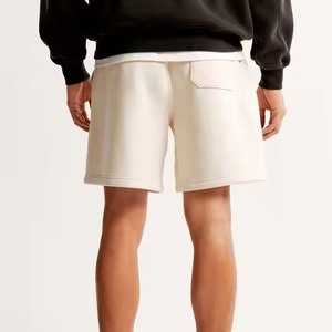 2025 Custom Made Logo Solid Color Blank Relaxed Fit Comfortable Cotton Polyester Casual High Waisted <b>Fleece</b> <b>Shorts</b> - Product Image 3