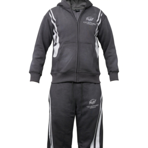 2 Pcs/Set Men Tracksuit Stylish Drawstring Winter Coat Pants Set Plus Size Zipper Men Winter Tracksuit for Work - Product Image 1