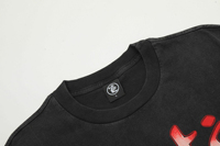 T-shirts à la mode de rue personnalisés à quantité minimale de commande bas 100% coton T-shirts à épaules tombantes extra lourdes en vrac, T-shirts graphiques imprimés Dtg