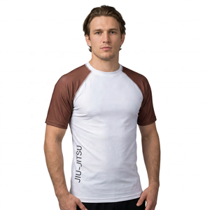 เสื้อรัดกล้ามเนื้อสำหรับผู้ชายแบบสั่งทำพิเศษสำหรับ BJJ MMA ยิวยิตสู แขนยาว ระบายอากาศได้ดี แห้งเร็ว เป็นมิตรกับสิ่งแวดล้อม ป้องกันรังสียูวี ระบายความร้อนด้วยเทคโนโลยี Heat-Transfer - Product Image 1