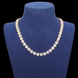 Chaîne à maillons cubains en argent de luxe entièrement glacée D couleur VVS clouté Moissanite testeur de diamant pour mariage - Product Image 4