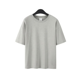 Camiseta de punto de lavado ácido de algodón para hombre, camiseta de estilo cuadrado de gran tamaño con estampado Digital ligero, Camiseta cómoda de ácido de gran tamaño - Product Image 6