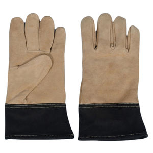 Guantes de soldadura de cuero OEM de una sola Palma a sus especificaciones personalizadas, agregue su nombre o diseño, guantes de pedido a granel para hombres - Product Image 6