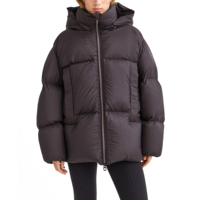 Veste à capuche matelassée ultra-légère, imperméable et réversible pour femme, idéale pour les aventures hivernales en extérieur - Chaude et confortable