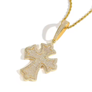 Colgante de Hip Hop personalizado de lujo con diamantes cultivados en laboratorio para hombres, collar de joyería a medida personalizado helado - Product Image 6