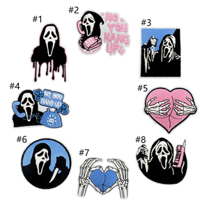 Parches Bordados Termoadhesivos de Alta Calidad y Bajo Pedido Mínimo, Parches de Terror para Ropa, Etiquetas para Gorras, Parches Tejidos para Ropa - Product Image 2