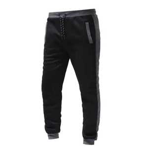 Survêtements d'hiver en coton pour hommes-Imprimé à la mode/Patchwork/Design uni, Jogging Slim Fit pour les sports décontractés - Product Image 2