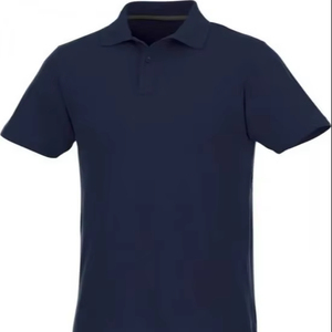 Piqué de algodón informal para hombre con logotipo personalizado para polo 100% transpirable de corte regular de lona diseño sólido con características personalizadas - Product Image 1