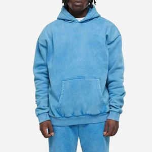 Sudaderas con capucha para hombre lavadas a la piedra Vintage personalizadas, lavadas con ácido, de gran tamaño, por el sol descoloradas, con capucha rasgada, sudaderas con capucha Unisex para hombre - Product Image 1