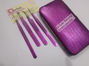 แหนบขนตาปลอมสีม่วงประกายเพชรทำจากสแตนเลสคุณภาพสูงออกแบบโลโก้ได้ตามต้องการอย่างยั่งยืน - Product Image 6