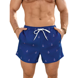 Short de bain respirant pour homme, imprimé ancre marine, avec cordon de serrage, taille mi-haute, séchage rapide, avec poches, taille XL - Product Image 3