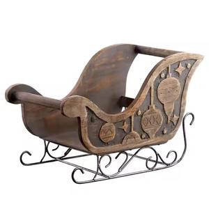 Modern Nature Friendly Durable Handmade <b>Christmas</b> Decoration Metal <b>Sleigh</b> for Table Top Decor Customizable Vintage Design - Product Image 1