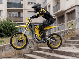 Motocicleta Eléctrica Todoterreno Flash de 4000W de Potencia Máxima, 35MPH, Motocross con Neumáticos Anchos, Suspensión de Alta Velocidad, Doble Freno, 48V 22.5A, 1 Año de Garantía - Product Image 3