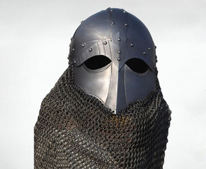 Casco de acero vikingo personalizable hecho a mano con hoja de acero de alto carbono accesorio de disfraz griego portátil regalo DIY para amigos - Product Image 5