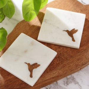 Regalos personalizados Posavasos de mármol de piedra Cantidades a granel Excelente calidad 10cm 4 pulgadas Posavasos de vidrio con taza de mármol - Product Image 6