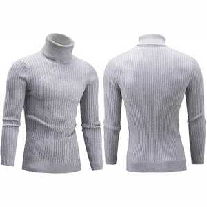 Haute qualité hommes à manches longues décontracté col rond sweat Anti-rides fonction automne hiver chaud tricots haut avant Logo - Product Image 4
