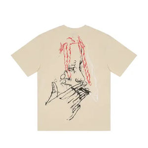 Camiseta lisa en blanco de algodón 100% para hombre de alta calidad al por mayor 220 gramos Impresión de letras personalizadas estilo de tendencia DTG Technics - Product Image 3