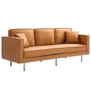 Loveseat 07 Three-Seat <b>Square</b> Sofa Bench 220x90cm with Luxurious Faux Leather Upholstery for Living Rooms Set SFB68047 - Product Image 2