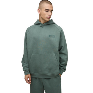 Ensemble de survêtement pour homme en molleton lourd 450GSM, manches raglan, sweat-shirt surdimensionné et pantalon de survêtement à jambe droite, vêtements de rue OEM - Product Image 3