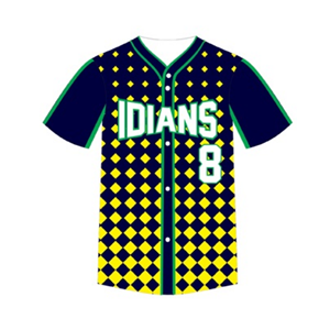 บริการ OEM เสื้อผ้าฝึกซ้อมผ้าโพลีเอสเตอร์ 100% พร้อมพิมพ์ชื่อและหมายเลขด้วยเทคนิคซับลิเมชั่นตามสั่ง เสื้อเบสบอลติดกระดุมทั้งตัว - Product Image 2