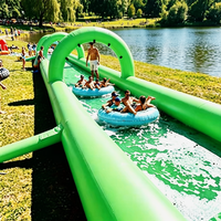 Toboggan aquatique gonflable géant personnalisé pour enfants et adultes, en PVC, pour usage résidentiel, scolaire et extérieur