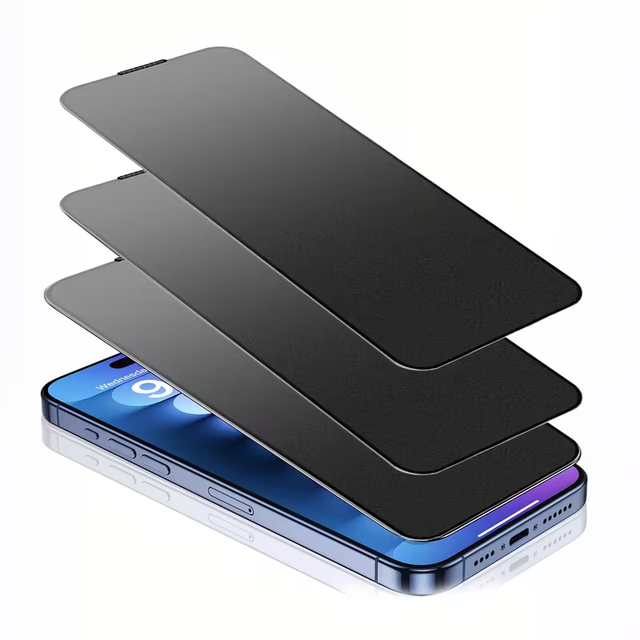 360 Anti-spy Grade AAA 9H Hardness Matte Tempered Glass Screen Protector for Full Coverage Bubble-Free Installation