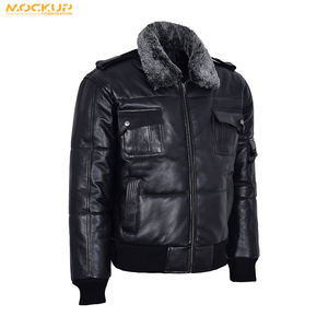 2025 élégant hommes surdimensionné en cuir doudoune col montant hiver décontracté chaud Streetwear vêtements d'extérieur - Product Image 3