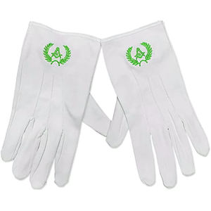 Bas quantité minimale de commande Facile à utiliser Logo brodé lavable Gants maçonniques Commande en gros Diverses gammes de couleurs Personnaliser les tailles Gants - Product Image 5