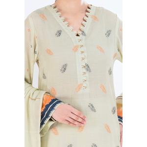 Ensemble de costume jacquard blanc cassé non cousu pour femmes, tenue élégante 3 pièces - Product Image 3