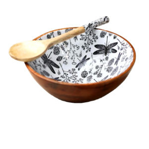 Natural Brown Wooden Serving Bowls Tabletop Kitchenware Dinnerware Decorative Wood Bowl on Sale! - Product Image 6