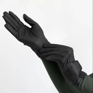 Guantes de equitación profesionales de cuero ultra transpirable para entrenamiento de caballos, con agarre duradero y logotipo personalizado al por mayor. - Product Image 1
