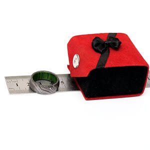 Jexmoo Bague en acier damas personnalisée faite à la main avec boîte à bagues Cadeau parfait pour papa mari petit ami Support OEM pour la personnalisation - Product Image 5