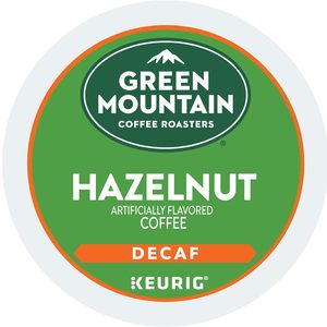 Cápsulas de café descafeinado Green Mountain Coffee Roasters con sabor a avellana, compatibles con Keurig, tostado claro, 72 unidades - Product Image 1