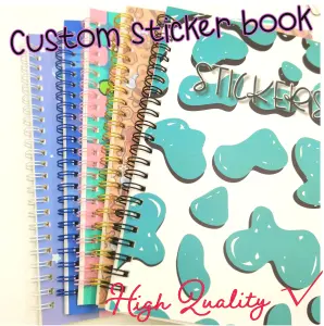 Custom Reusable Sticker Storage Book Collecting Album Blank Stickers Organizer Book A5 Size With 50 Sheets Blank Release Paper