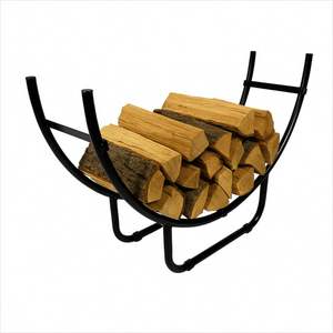 Nouveau porte-bûches décoratif d'intérieur, robuste, couleur noire, parfait pour la maison et le jardin, porte-bûches décoratif - Product Image 5