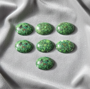 Turquesa Verde Natural, Corte Ovalado, Pulida, Gema Suelta, Cabujón para Fabricación de Joyería, Venta al por Mayor de Fábrica, Exportación, Comprador - Product Image 3