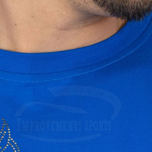 เสื้อยืดผู้ชายทรงหลวมพิมพ์ลายประดับเพชร ดีไซน์ล่าสุด คุณภาพสูง ระบายอากาศได้ดี ไซส์ผู้ใหญ่ สไตล์สตรีทแวร์ ผลิตจากผ้าฝ้าย 100% - Product Image 5