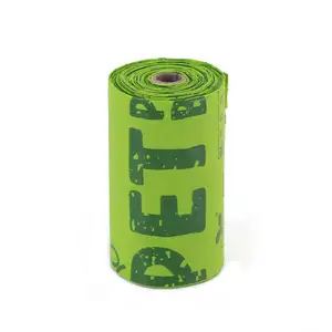 Biodegradável Eco Friendly Portátil 8 Rolls Compostável Pla Pet Dog Poop Waste Bag