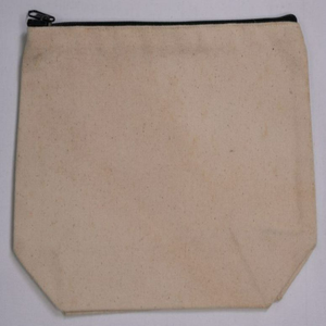 Pochette de maquillage en coton biologique 100% écologique de luxe avec logo personnalisé imprimé Fermeture à glissière 3 pouces x 4 pouces Sac cadeau de voyage - Product Image 4