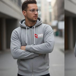 เสื้อสเวตเชิ้ตมีฮู้ดยูนิเซ็กซ์มีซิปรูดเต็มฤดูหนาว - Product Image 1