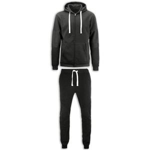 Combinaison de jogging d'entraînement unisexe coupe-vent XXL personnalisée nouvelle taille plus pantalon d'hiver deux pièces uni - Product Image 1