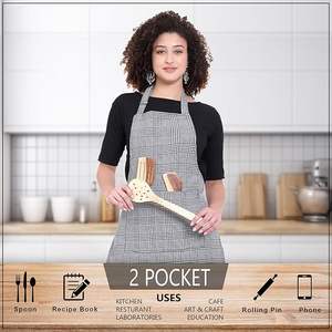 Delantal de cintura Vaquero de algodón con estilo Unisex más vendido, duradero para baristas, servidores, artistas, múltiples bolsillos de utilidad para exportación - Product Image 2