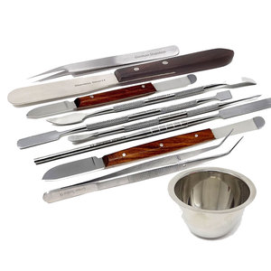 Juego de Espátulas de Acero Inoxidable para Modelar y Mezclar Cera Dental, Instrumentos de Laboratorio para Técnicos, 10 Piezas - Product Image 1