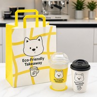 Sacs en papier kraft biodégradables écologiques imprimés avec logo personnalisé, emballages recyclables pour les plats à emporter, pour les cafés, les restaurants, les gâteaux