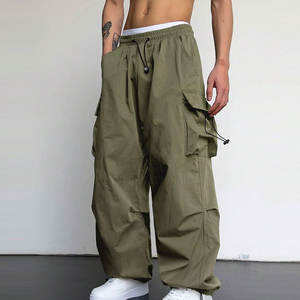 High Quality Custom <b>Men's</b> Plus Size <b>Baggy</b> <b>Trouser</b> From Pakistan Manufacturer Lightweight Straight Pattern Mid-Waist Top - Product Image 2