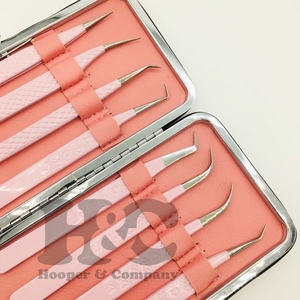 Pince à épiler rose pour bébé Extension de cils à pointe en fibre Pince à épiler rose clair en vison durable en acier inoxydable à prise solide Logo personnalisé - Product Image 6
