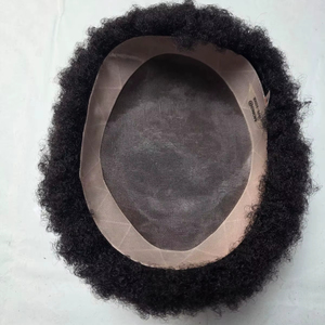 Perruque 100% cheveux humains indiens, style afro, toupet avec vague profonde lâche et vague naturelle, imperméable, Taz Hairb BD Mono Base - Product Image 1